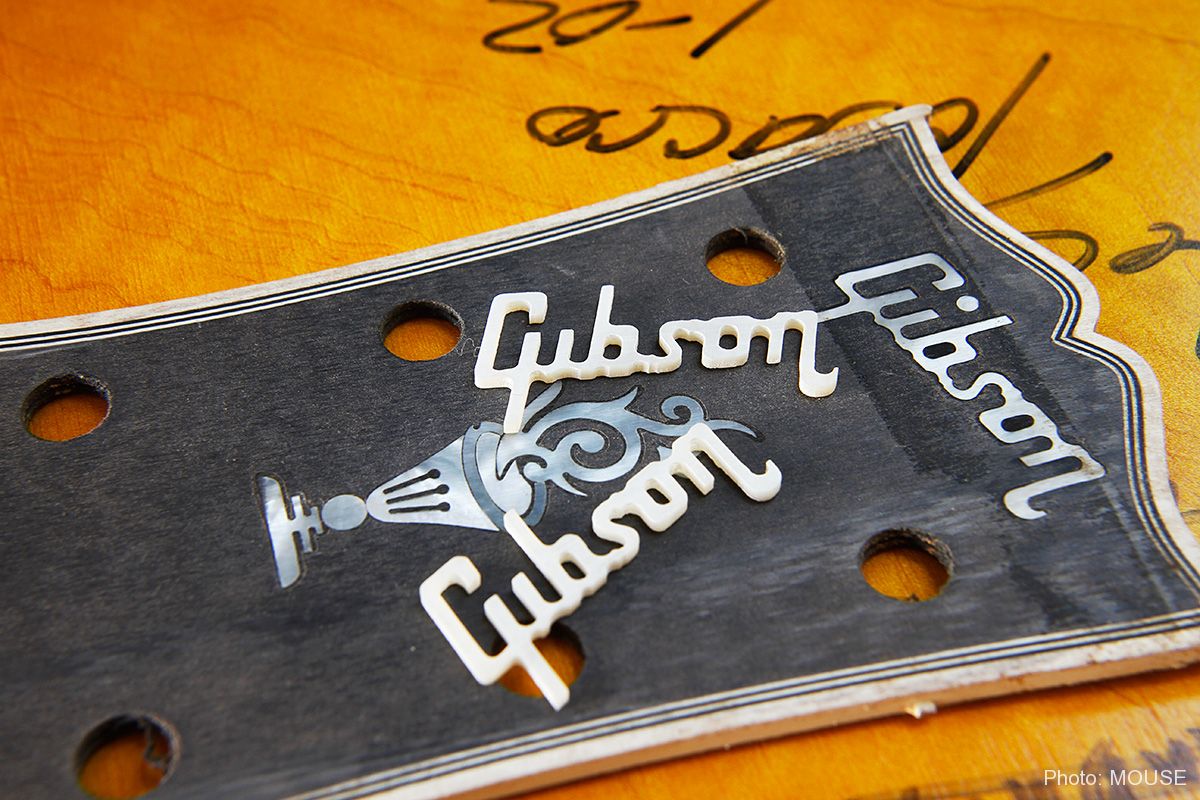 Gibson Les Paul Headstock Overlay　突き板
