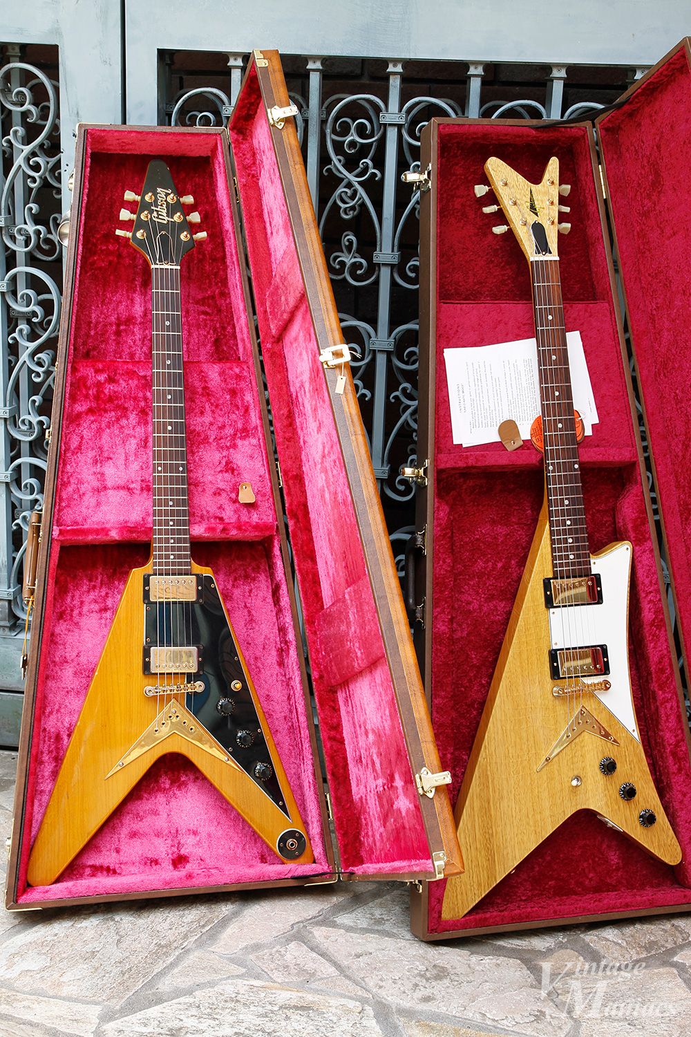 小島良太ギブソン Gibson USA 極上 フライングV Flying V HARD CASE 美品 ブラウンハードケース 廃盤 激レアVINTAGE FV HC ヴィンテージ 1980-1990s ハードケース