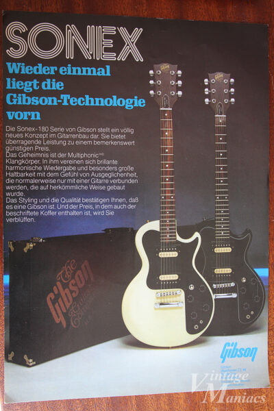 Gibson Sonex 180のカタログ