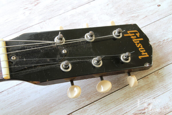 小ぶりなハトメブッシュが取り付けられたギター