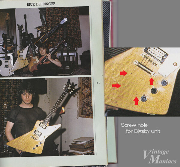 『The Guitar 2』に掲載されたリック・デリンジャーのエクスプローラー