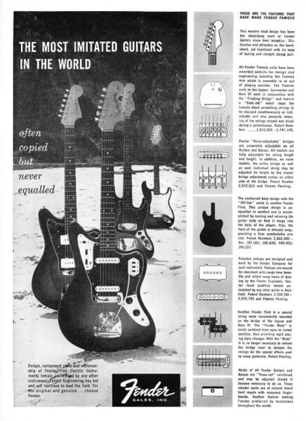 1963年のフェンダーの雑誌広告