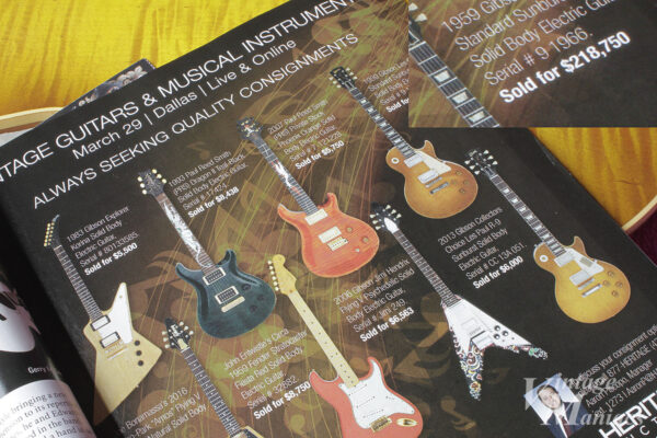 Vintage Guitar Magazineの広告ページ