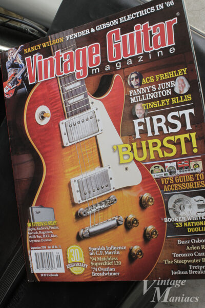 Vintage Guitar Magazineの表紙の「First Burst」