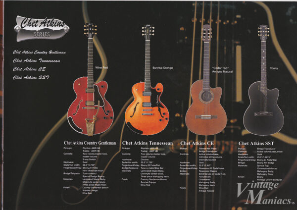 12弦モデルが掲載されなくなった1999年のカタログ